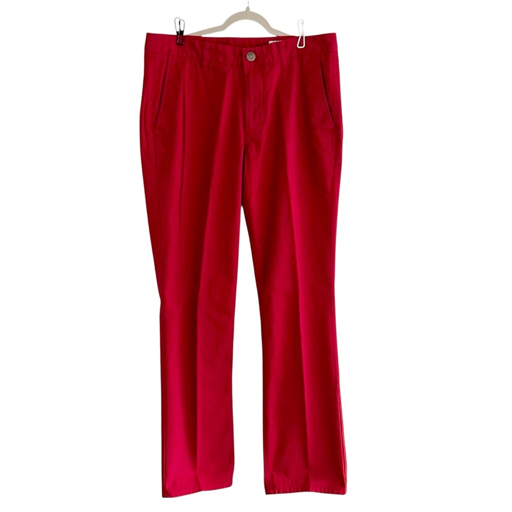 Bonobos Pantsettia Washed Chinos Deep Red Slim Straight Holiday  31/30
